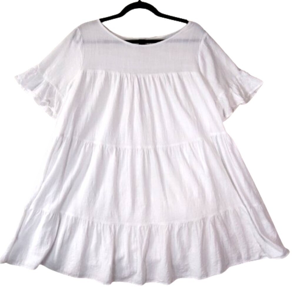 Sz. 1X White Tiered SHEIN Dress